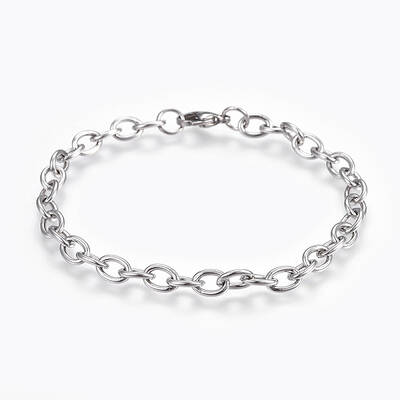 Tarnish Resistant 304 Stainless Steel Cable Chain Bracelets