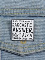 Simple Style Letter Pattern Pin Brooch,  Cute Fashion Alloy Badge for Women & Men, Enamel Pin Suitable for Backpacks, Jeans, ...