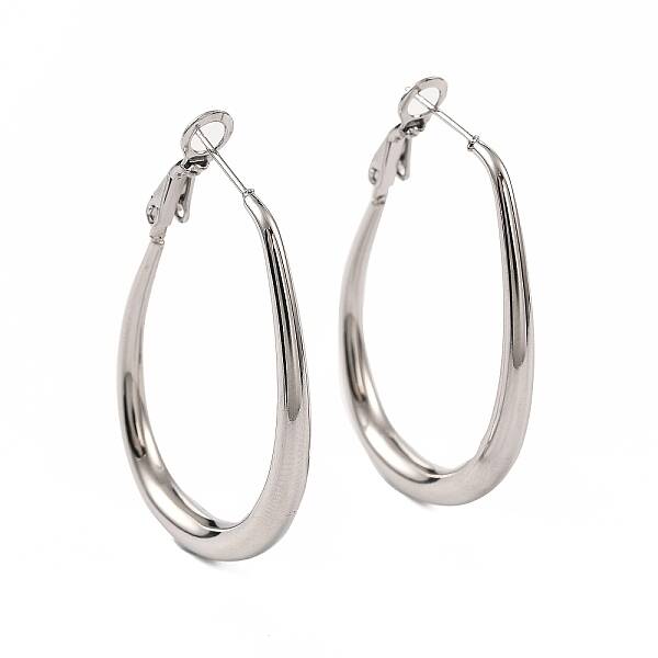 Non-Tarnish 304 Stainless Steel Hoop Earrings for Women