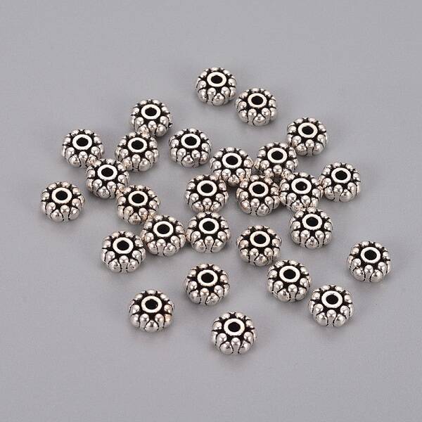 Tibetan Style Alloy Spacer Beads