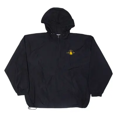 CHAMPION Mens Anorak Jacket Black Hooded 2XL
