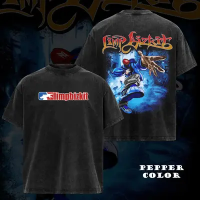 Limp Bizkit Band Tour Black 2-Sided T-Shirt Graphic Vintage Fans Shirt , Vintage Graphic Tee for Rock Fans, Black Concert Shi...