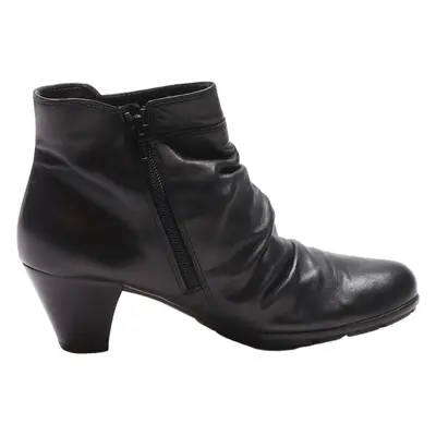 GABOR Ankle Boots Black Leather Womens UK 6.5