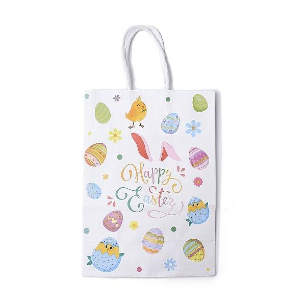 Easter Rectangle Kraft Paper Handbags