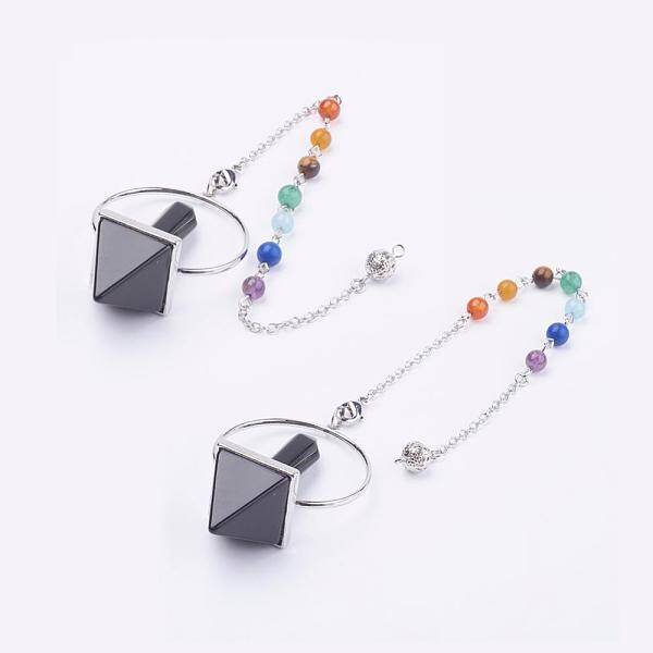 Chakra Gemstone Pyramid Dowsing Pendulums