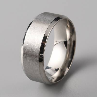 201 Stainless Steel Plain Band Ring for Men Women