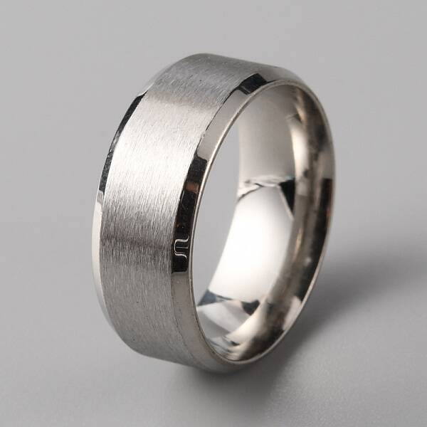 201 Stainless Steel Plain Band Ring for Men Women