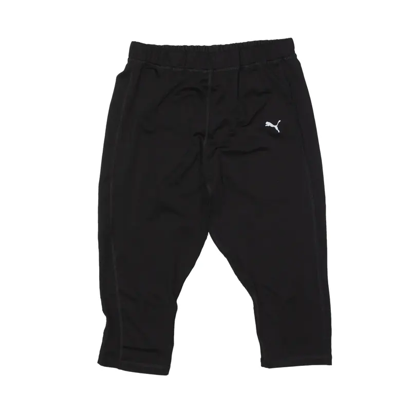 PUMA Cycling 3/4 Length Sports Training Track Pants Black Skinny Womens L W26 L20