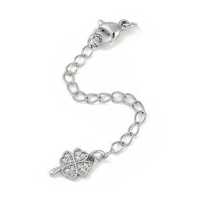 Brass Micro Pave Cubic Zirconia Ends with Chains