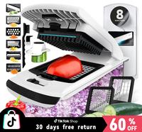 14 in 1 Vegetable Chopper and Slicer, Onion Chopper, Garlic Cutter - Versatile Cutting Tool for Food Preparation Kitchen Uten...