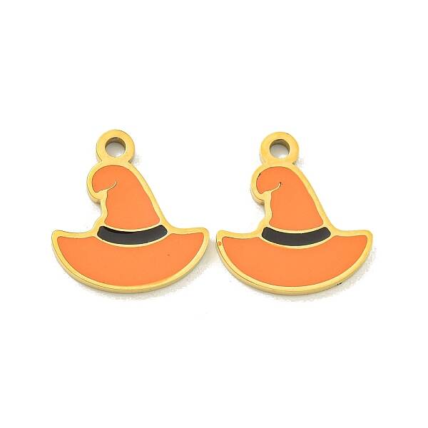 Halloween Theme Ion Plating(IP) 304 Stainless Steel Enamel Pendants