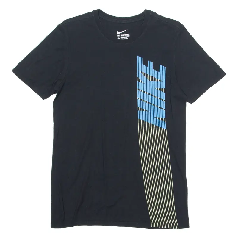 NIKE Mens T-Shirt Black Crew Neck S