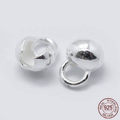 925 Sterling Silver Bead Tips Knot Covers