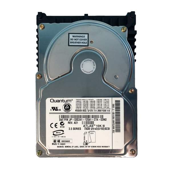 KW73J461 Dell 73GB Ultra-160 SCSI 10000 3.5-inch Hard Drive