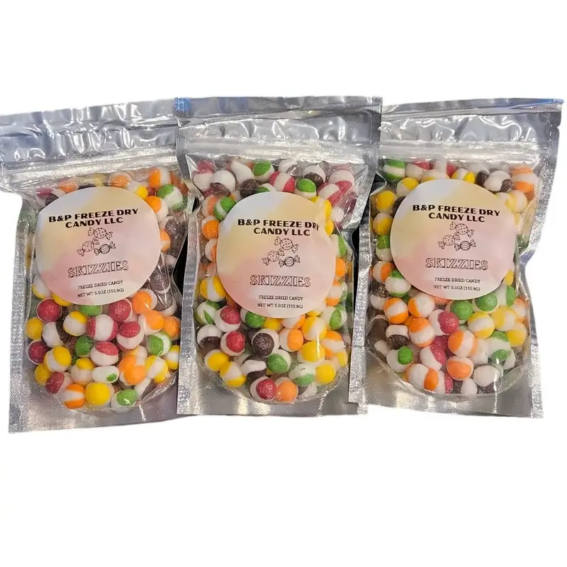 3 pack Skizzies! Over 1 pound of freeze dried candy skittles Sweet Bonbon - Airy Crunchy Candy that melts in your mouth!