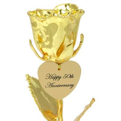 8 Personalized Real 24k Gold Rose