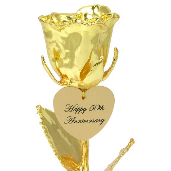 8 Personalized Real 24k Gold Rose