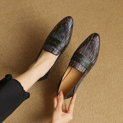 CHIKO Aleene Round Toe Block Heels Loafers Shoes