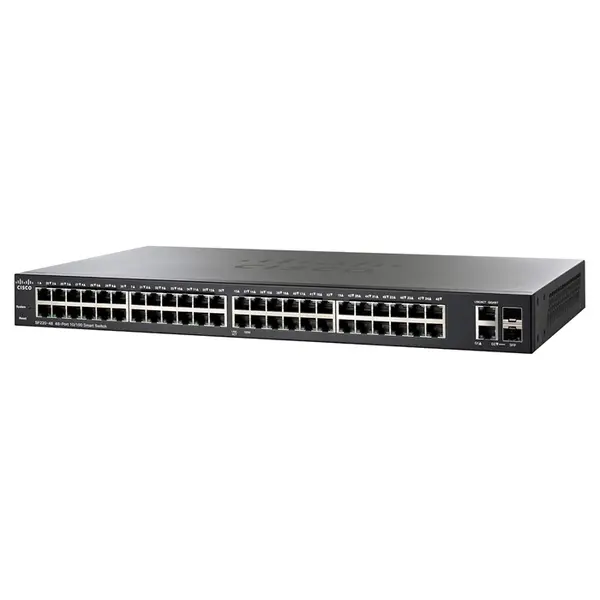 SF220-48-K9-UK Cisco SF220-48 48-Port 10/100 Smart Plus Switch - 48 Ports - Manageable - 10/100Base-TX, 10/100/1000Base-T, 10...