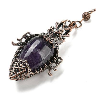 Natural Amethyst Dowsing Pendulum Big Pendants