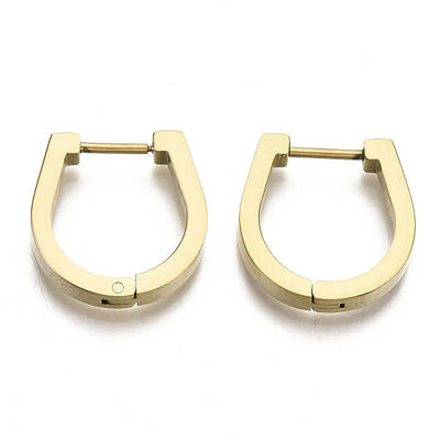 304 Stainless Steel Huggie Hoop Earrings
