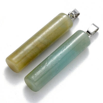 Natural Flower Amazonite Pendants