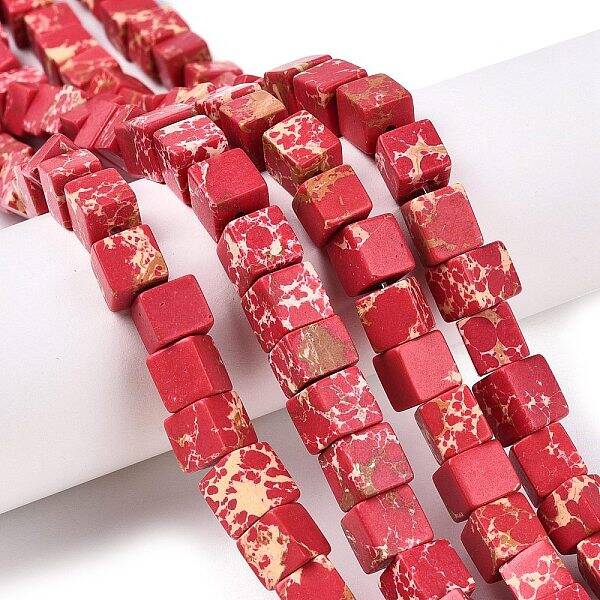 Dyed Synthetic Imperial Jasper Beads Strands