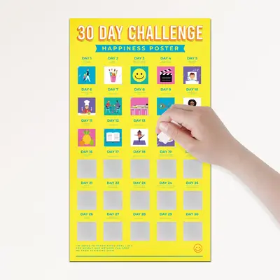 Thirty Day Challenge Scratch Poster - Excercise