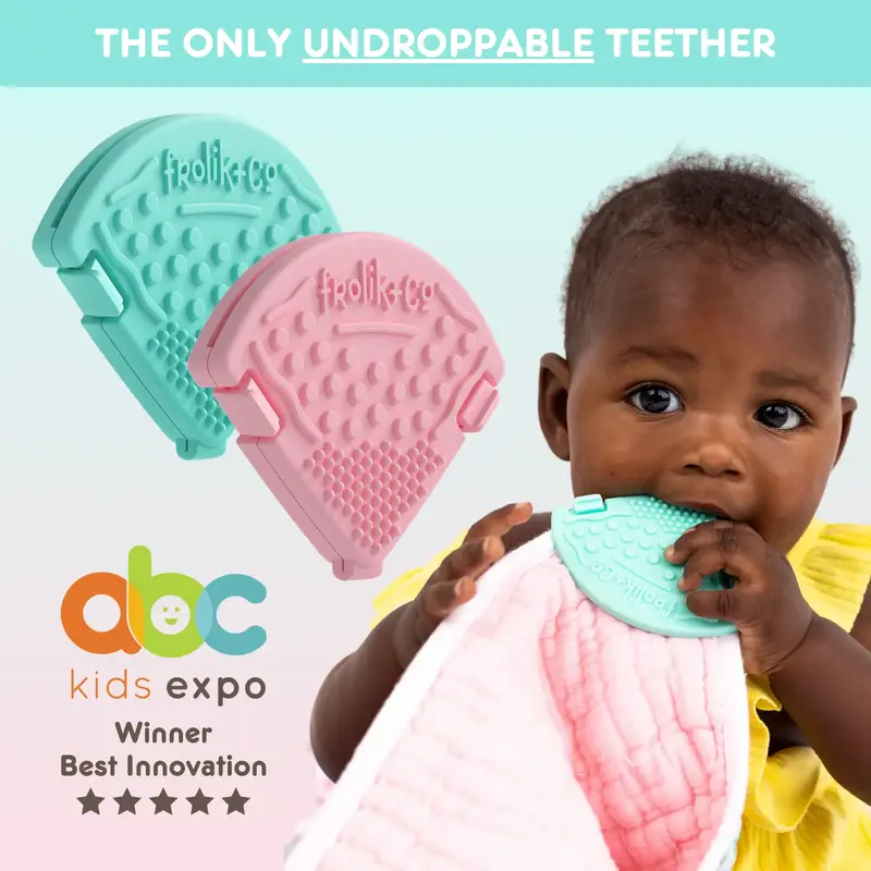 Frolik+Co Toothi Baby Teethers - 2 Pack BPA Free Infant Teething Relief for 0+ Months - Dishwasher, Freezer, Sterilizer Safe ...