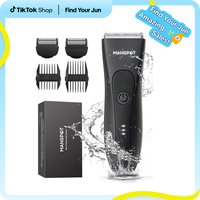 Manspot Electric Body Hair Razor for Men - USB Rechargeable, Waterproof, Replaceable Ceramic Heads, Ultra-Smooth Shaving, Cor...