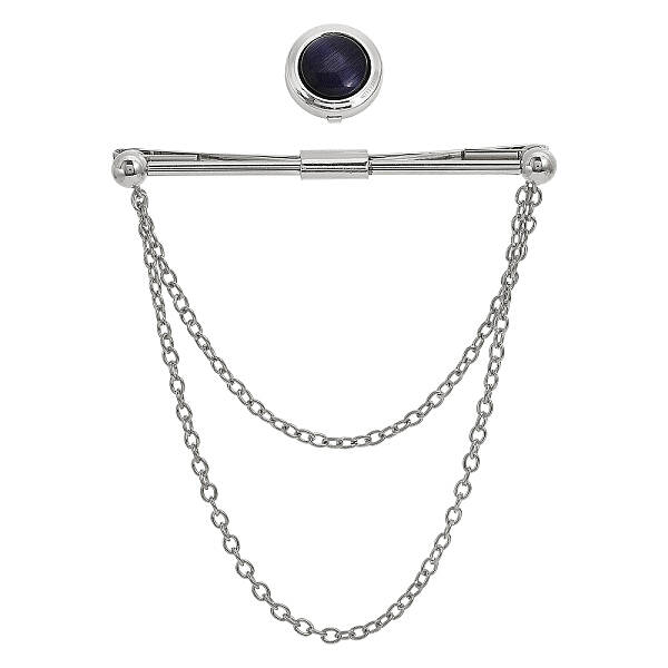 1Pc Brass Hanging Chains Collar Pins Tie Clips