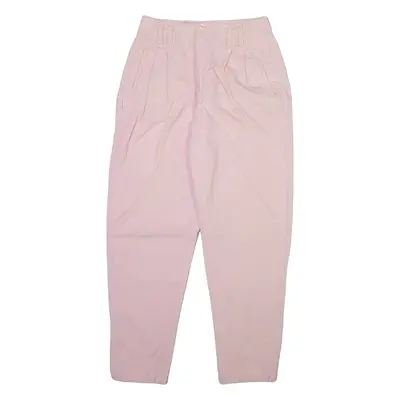 BEST Womens Corduroy Trousers Pink Relaxed Tapered W26 L28