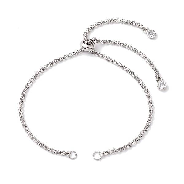 Non-Tarnish 304 Stainless Steel Rolo Chain Bracelet Slider Making