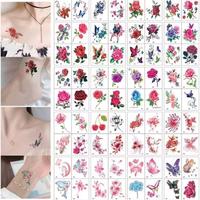 Tattoo Arm Shoulder Tatouage Rose Floral Flower Tattoo Sticker Disposable Tattoo Decals Body Art Decals Temporary Tattoos