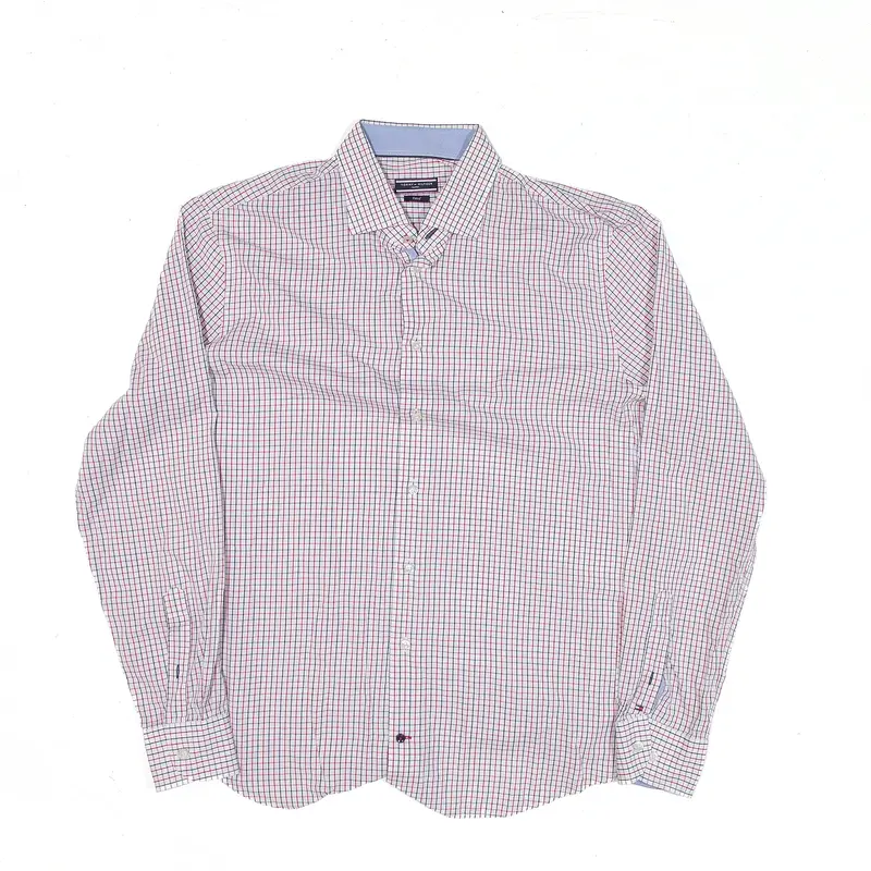 TOMMY HILFIGER Shirt Red Check Long Sleeve Mens L
