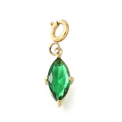 Horse Eye 304 Stainless Steel Rhinestone Pendant Decorations