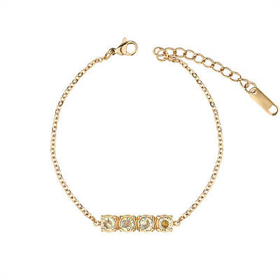 Rectangle Cubic Zirconia Link Bracelets