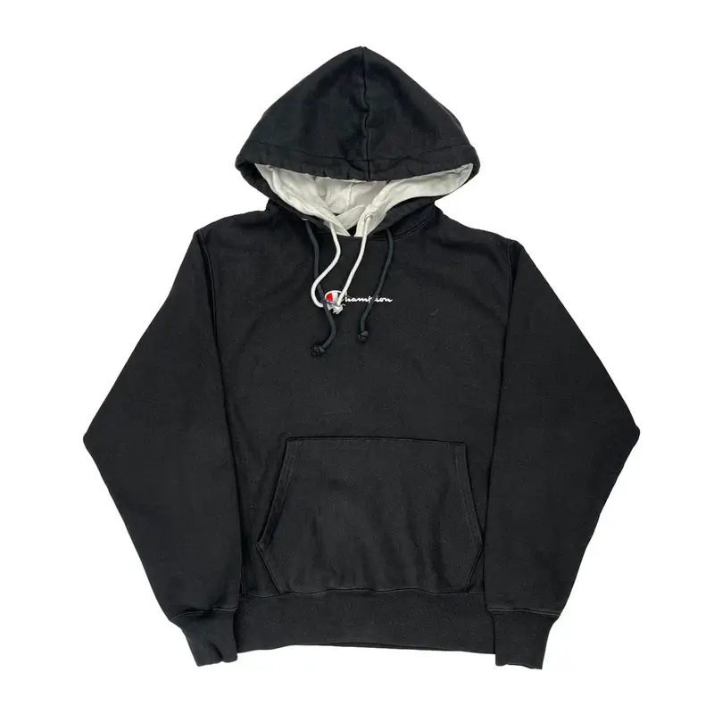Reverse Weave Champion Hoodie - Medium Black Cotton Blend