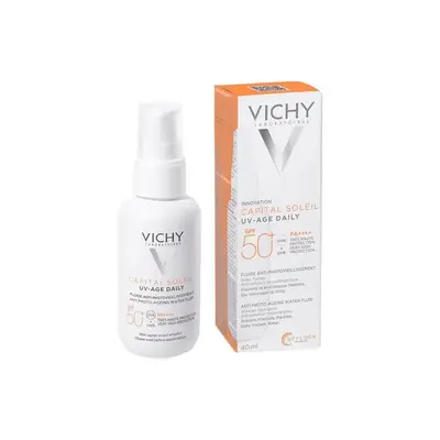 Vichy Capital Soleil Daily sun protection with a tinted finish and light texture. SPF 50+ color Light 40 ml
