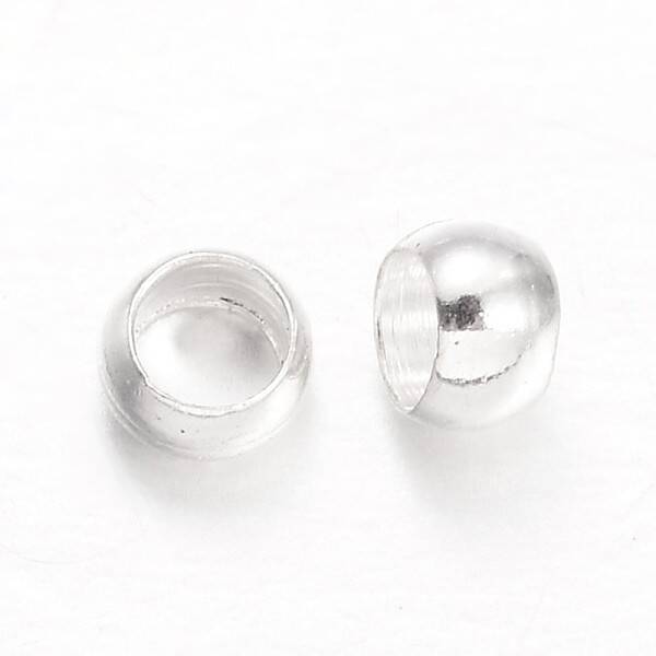 Rondelle Brass Crimp Beads