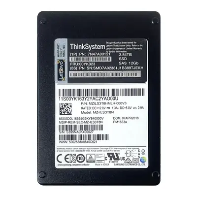 00YK323 Lenovo 3.84TB Triple-Level Cell SAS 12Gb/s 2.5-Inch Solid State Drive for ThinkSystem