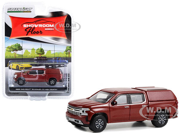 2022 Chevrolet Silverado LTD High Country Pickup Truck with Camper Shell Cherry Red Metallic \