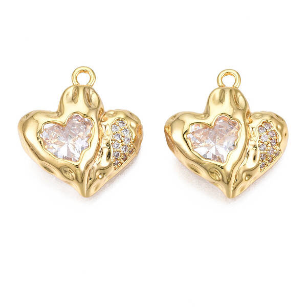 Brass Micro Pave Cubic Zirconia Pendants