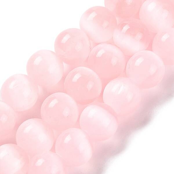 Natural Selenite Beads Strands