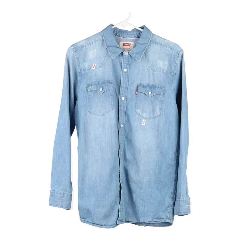 Age 13-15 Levis Denim Shirt - XL Blue Cotton