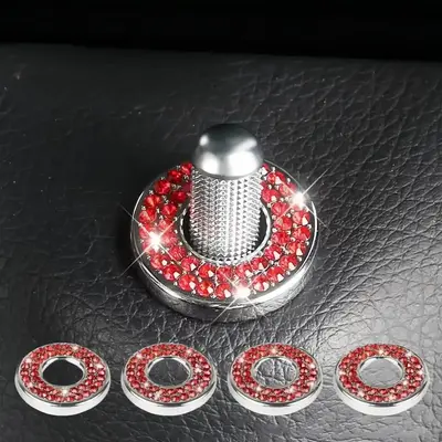 Sparkle Car Door Lock Cover Sticker, Artificial Rhinestone Decor Car Door Lock Protector, Car Interior Decoration Accessories