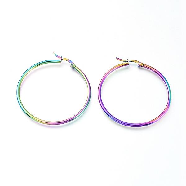 201 Stainless Steel Big Hoop Earrings