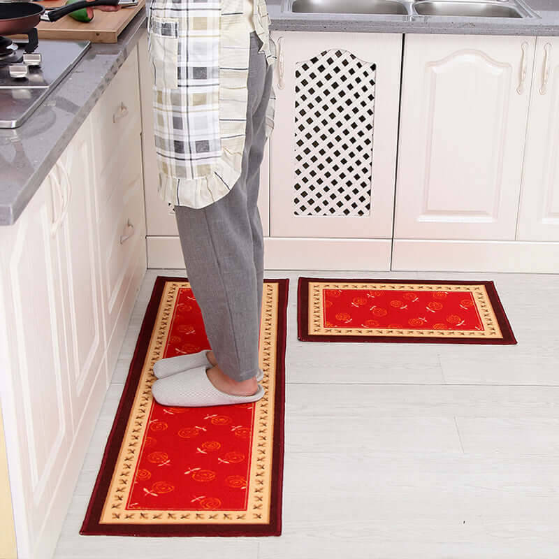 Household Water-absorbent And Oil-proof Anti-slip Mat Bath And Bathroom Foot Mat | Color: 11style | style: 2pcs set