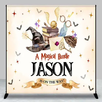 Custom Magical Bundle Map Bats Baby Shwoer Backdrop - Aperturee