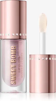 Makeup Revolution Y2k Sweet Bomb Glossy Lip Gloss Color Vanilla Ice White Holo 4.5 ml